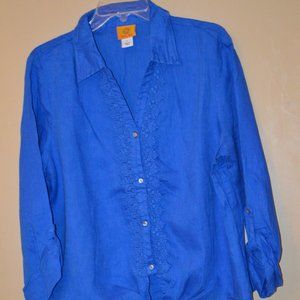 Ruby Rd royal blue top - size L